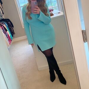 Turquoise Sweater Dress